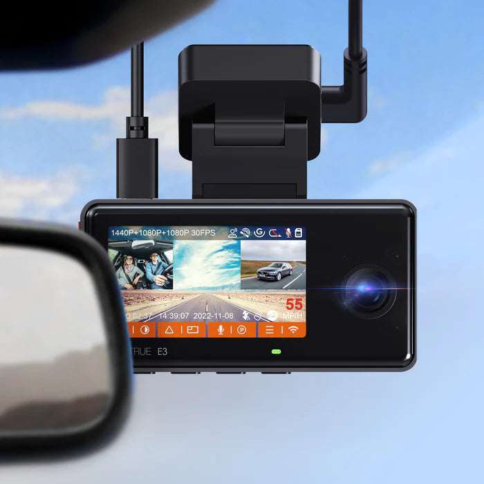 Vantrue Element 3 - E3 1944P doppia dash cam con controllo vocale | Wi-Fi | GPS