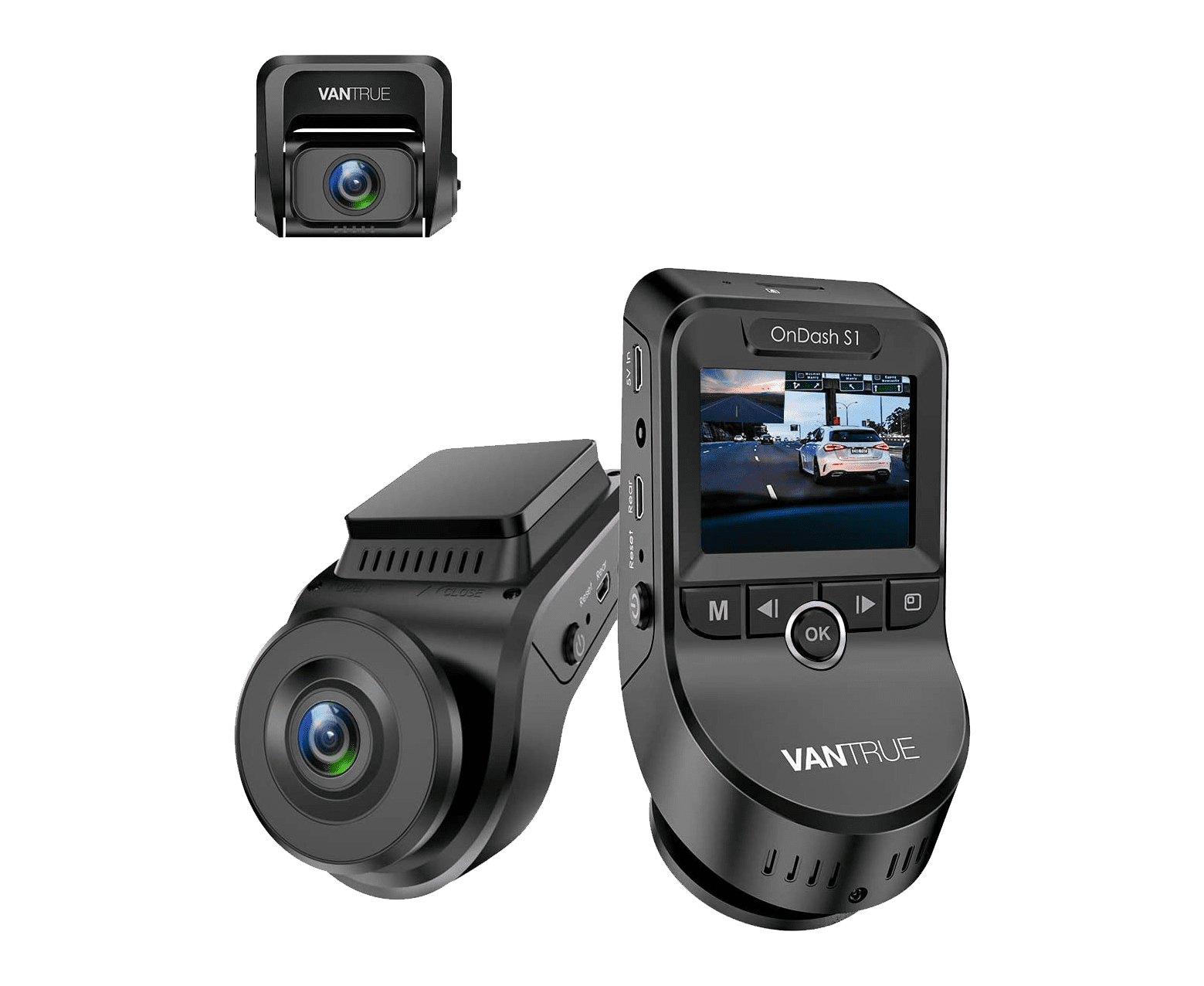 VANTRUE S1 4K Double 1080P Caméra Embarquée pour Voiture, Dashcam