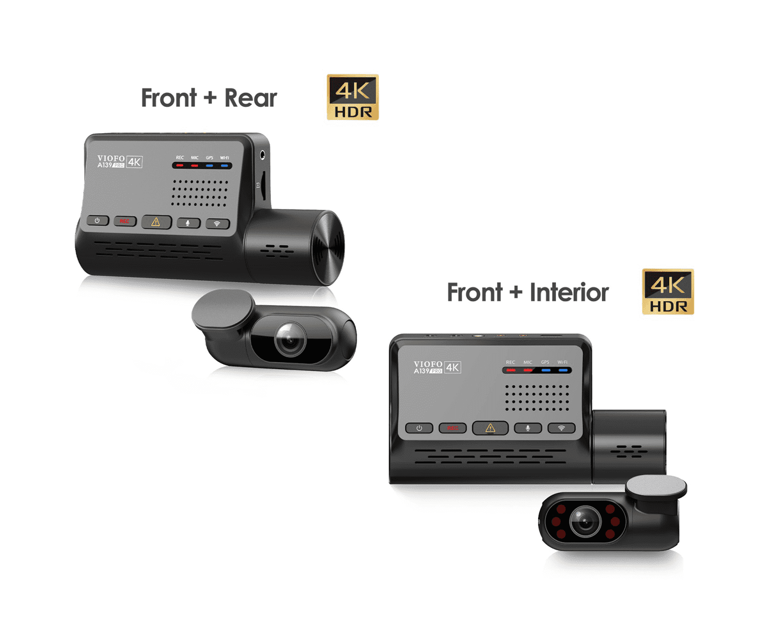 VIOFO A139 PRO 2CH Dashcam (Erstes echtes 4K dank SONY STARVIS 2 Sensor)