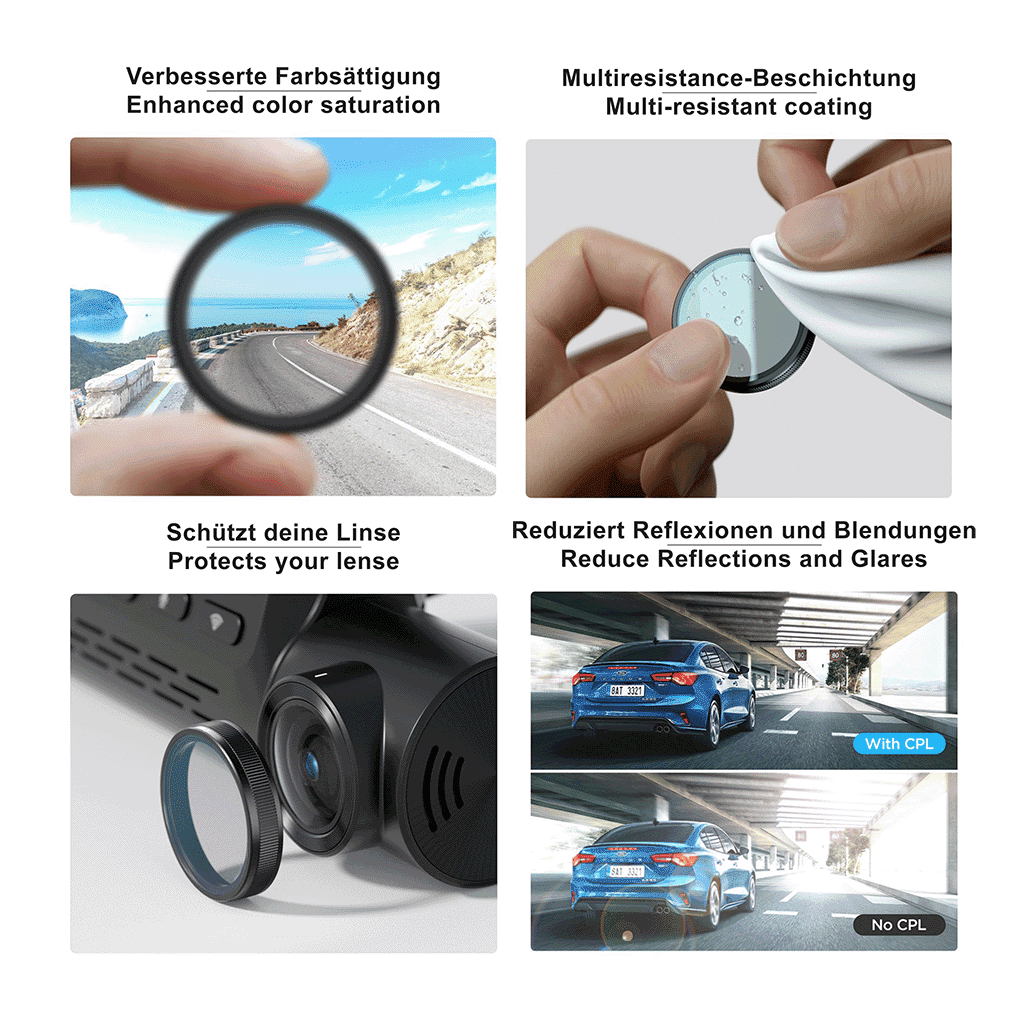 VIOFO CPL-200 für A139 /PRO | A229 /DUO/PLUS/PRO | T130 | WM1 (Polarisationsfilter)