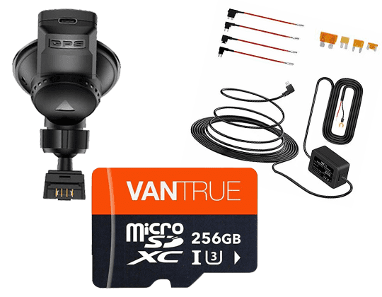 Dashcam Vantrue N4 a 3 canali 1440p | il mio GPS, kit e SD - Pacchetto