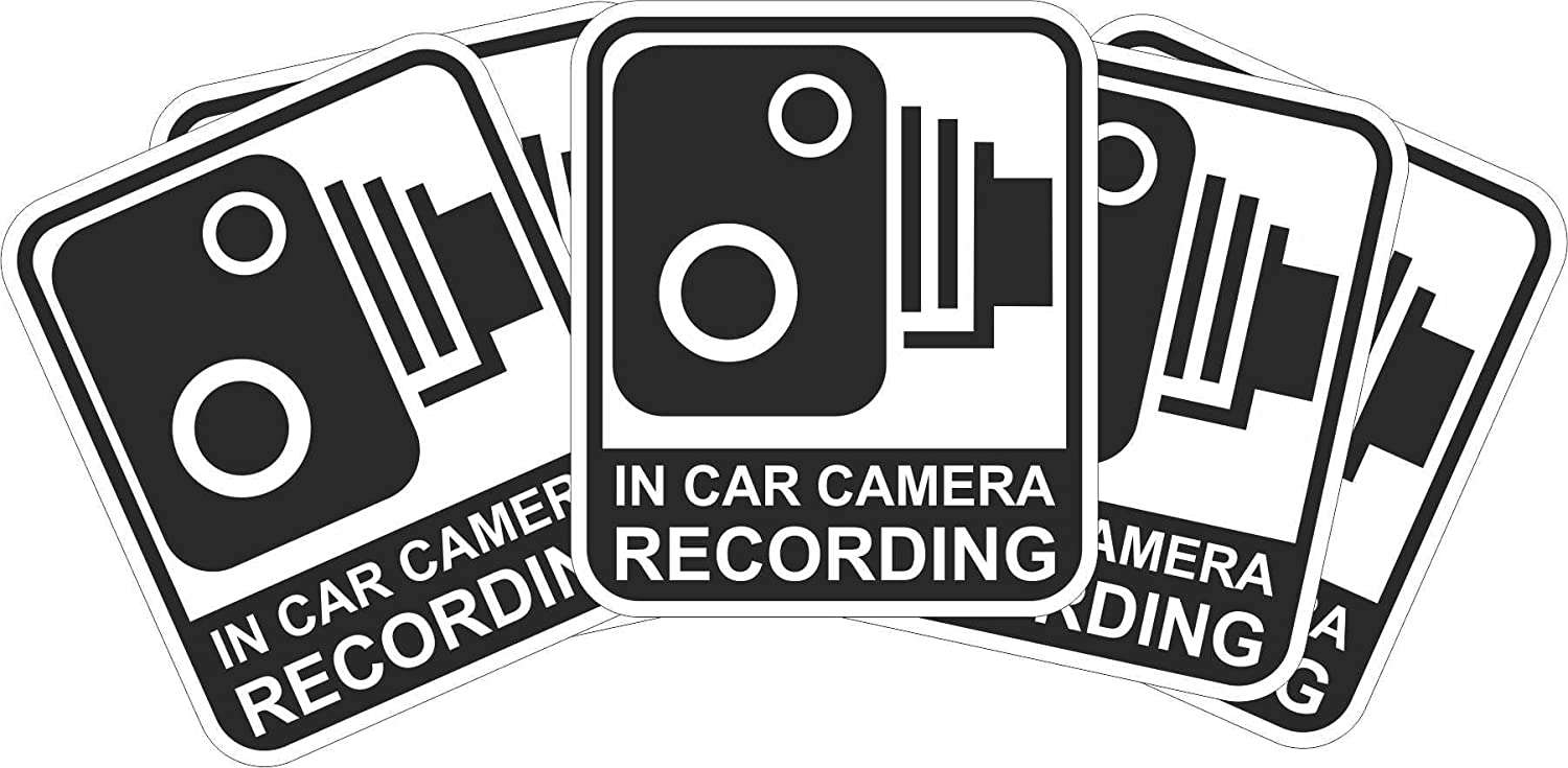 Adesivo per auto In Car Recording - 60x51 mm - esterno