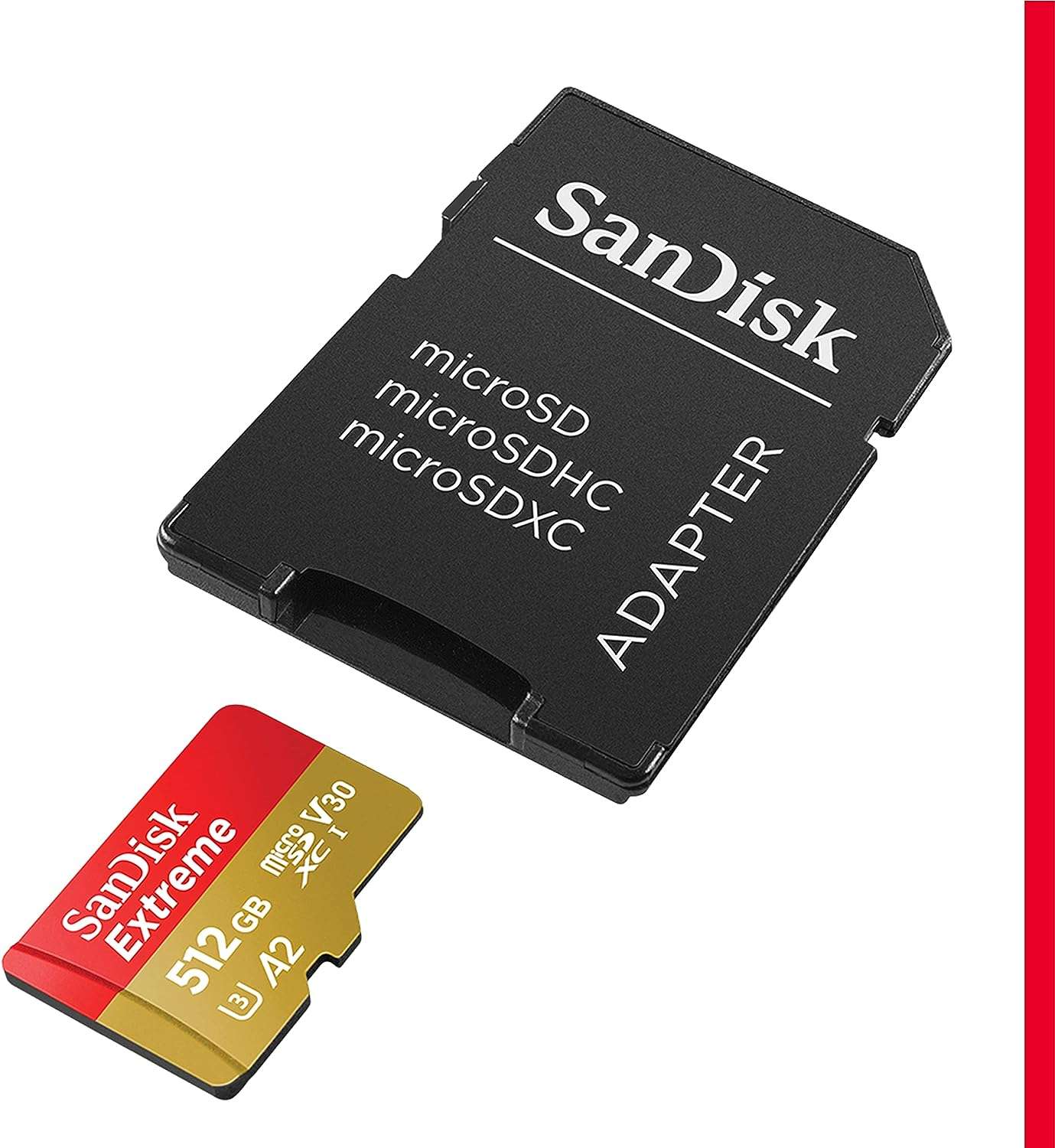 SanDisk Extreme microSDXC 512 GB SD Kart + Adaptör