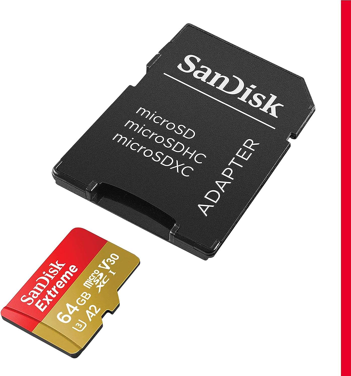 SanDisk Extreme microSDXC 064 GB SD Kart + Adaptör