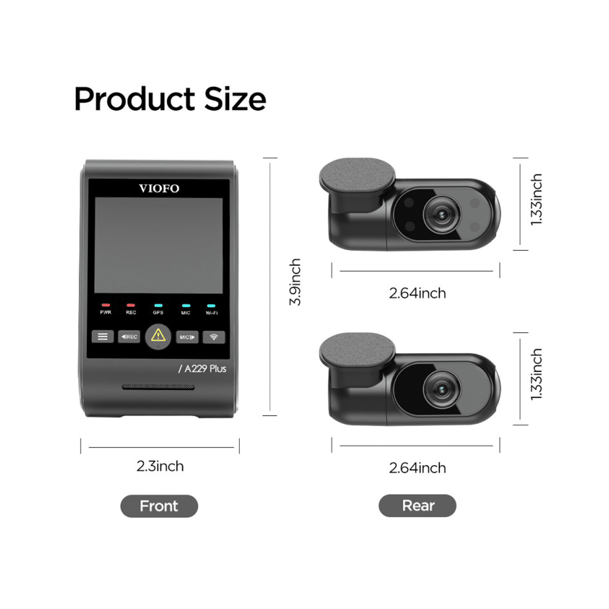 VIOFO A229 Plus 1440p Dash Cam | with accessories