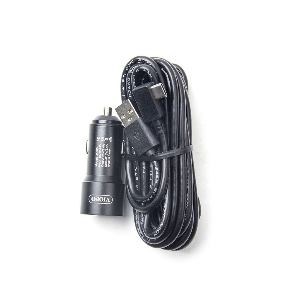 Podwójna ładowarka samochodowa i kabel VIOFO D5000 USB-C do VS1