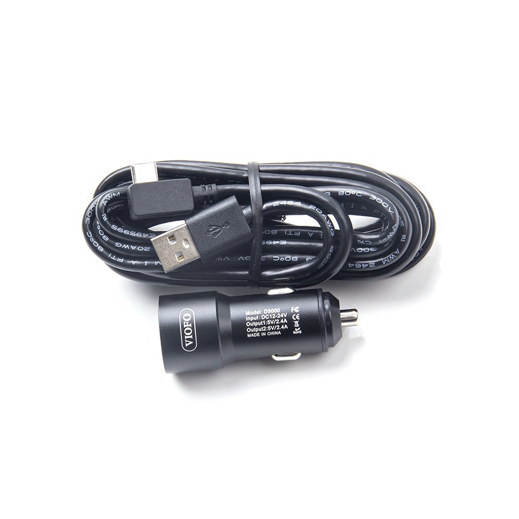Cable y cargador de coche dual VIOFO D5000 tipo C para A229 / T130 / A139 / A139 PRO