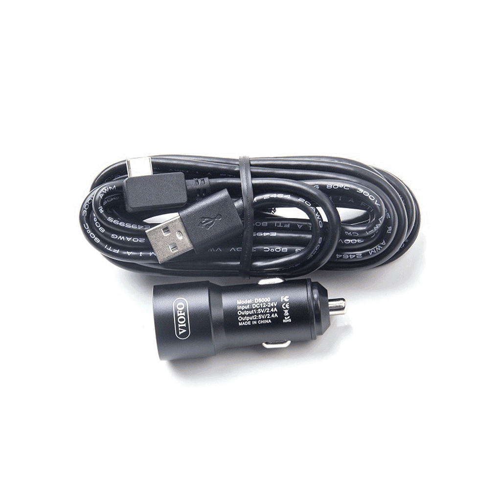 Chargeur de voiture double VIOFO et câble D5000 USB-C pour VS1