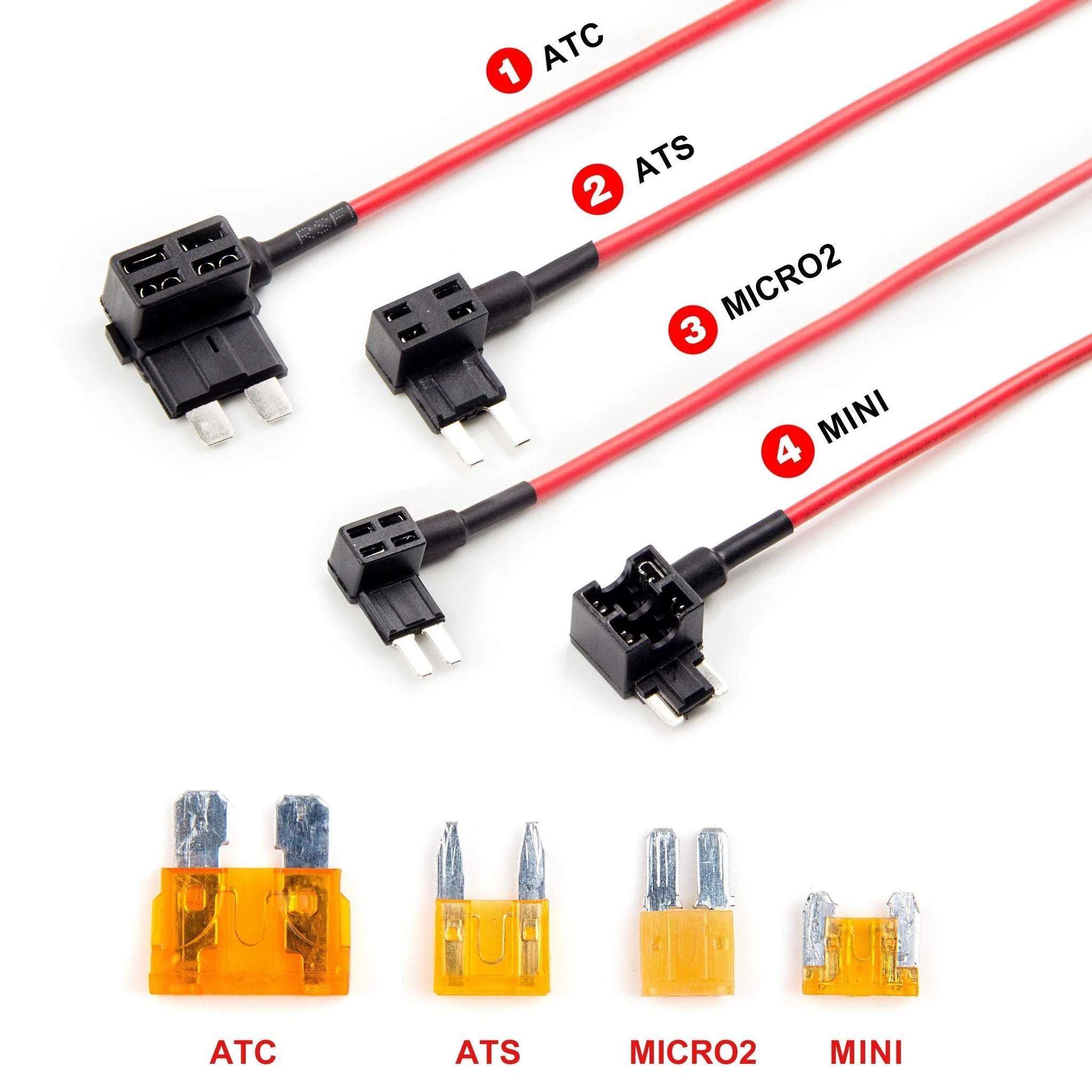 VIOFO set with 4 different fuses (attachments) for VIOFO Hardwire Kit 
