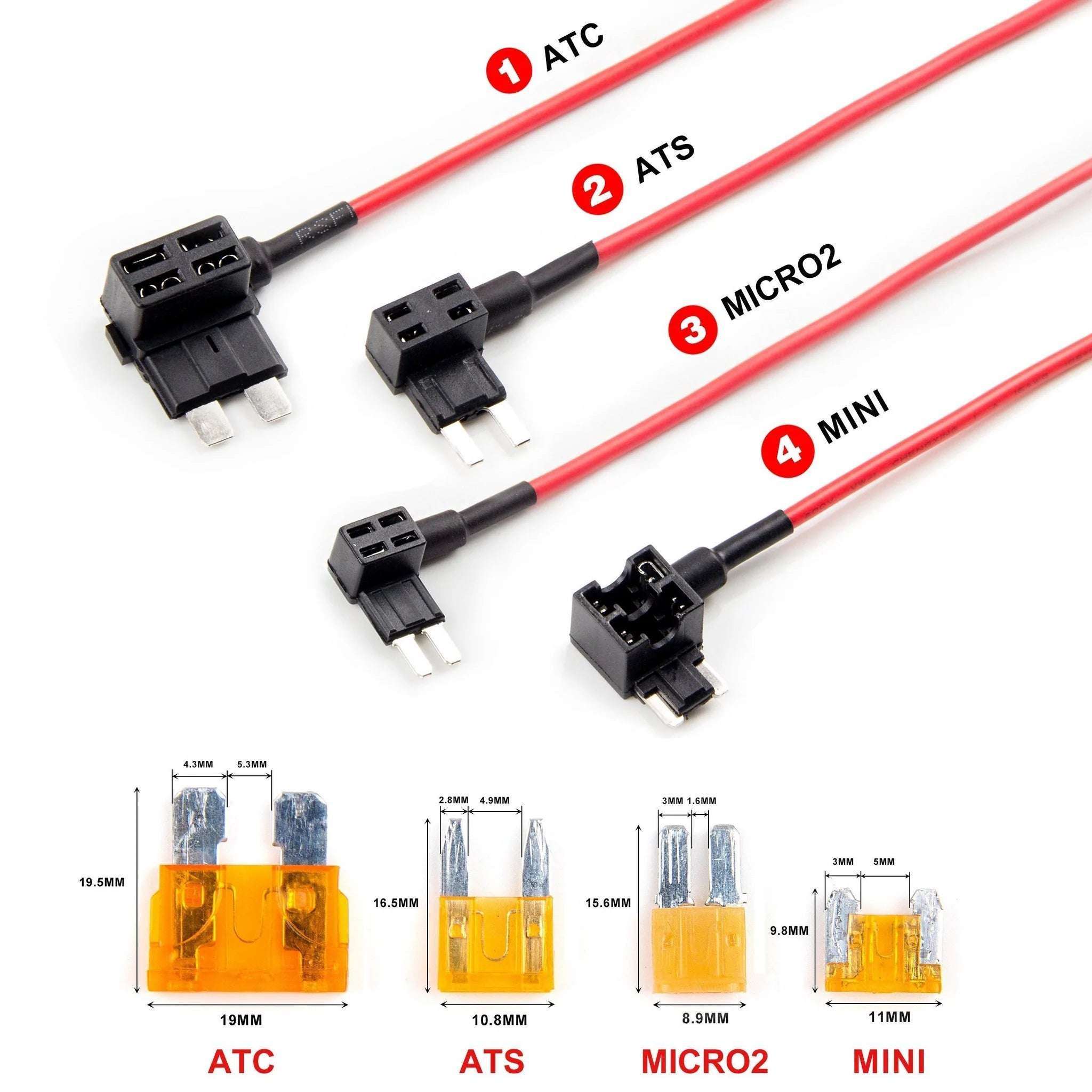Ensemble VIOFO avec 4 fusibles différents (accessoires) pour kit de câblage VIOFO