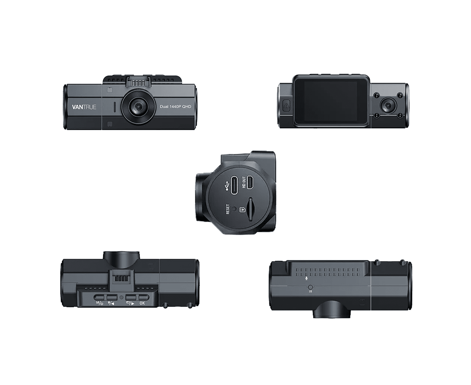 Vantrue N2S Dual 1440p Dash Cam avec GPS