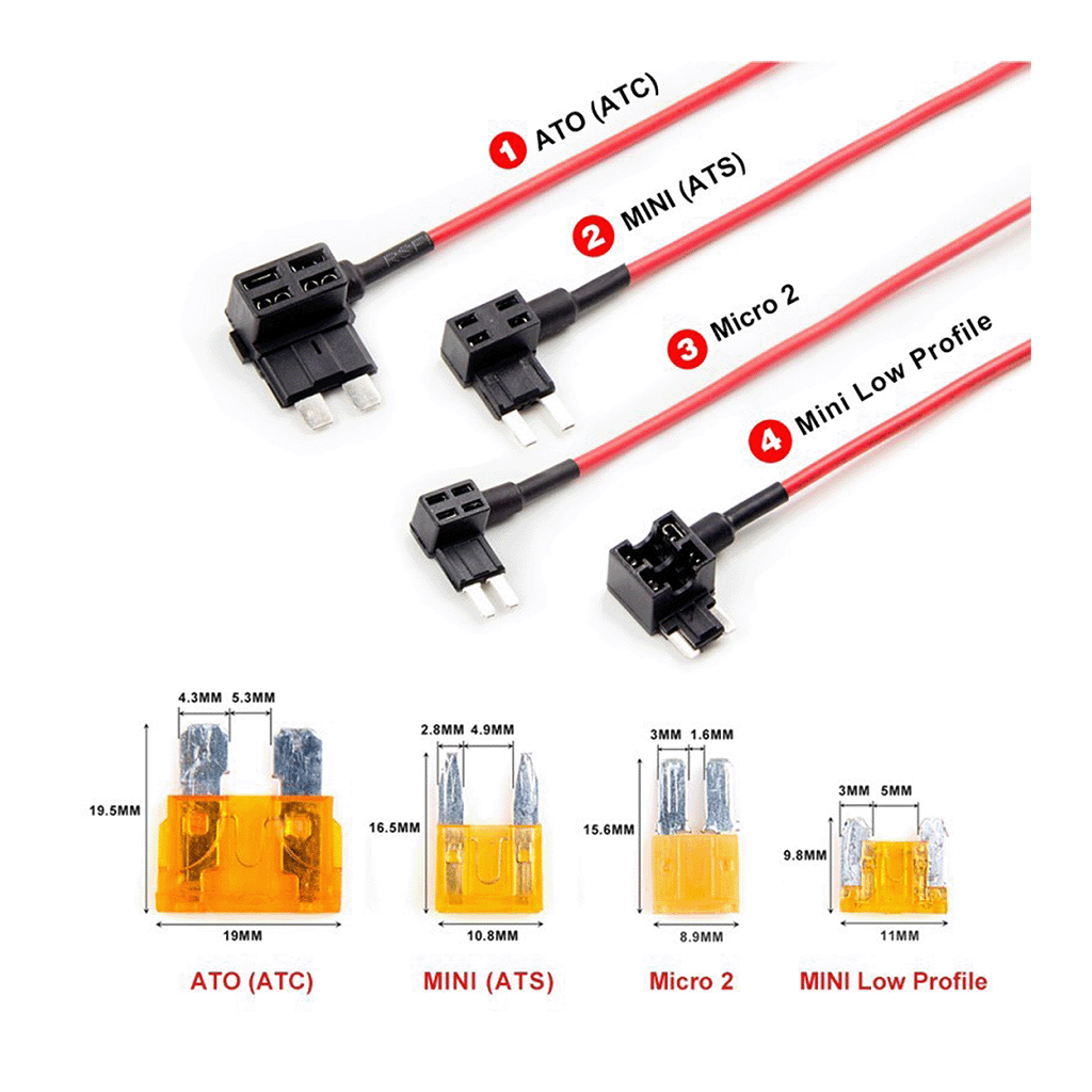 VIOFO set with 4 different safety attachments for the Hardwire Kit