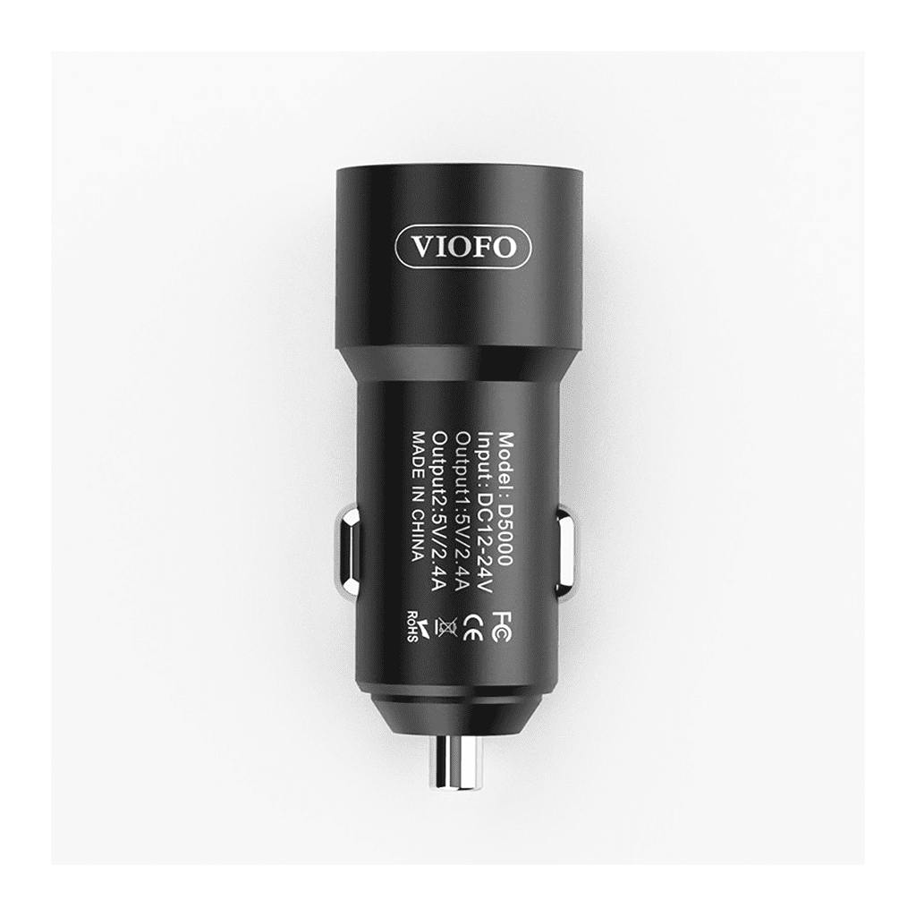 VIOFO Dual Car Charger D5000 and Cable (90° USB-C Connector)