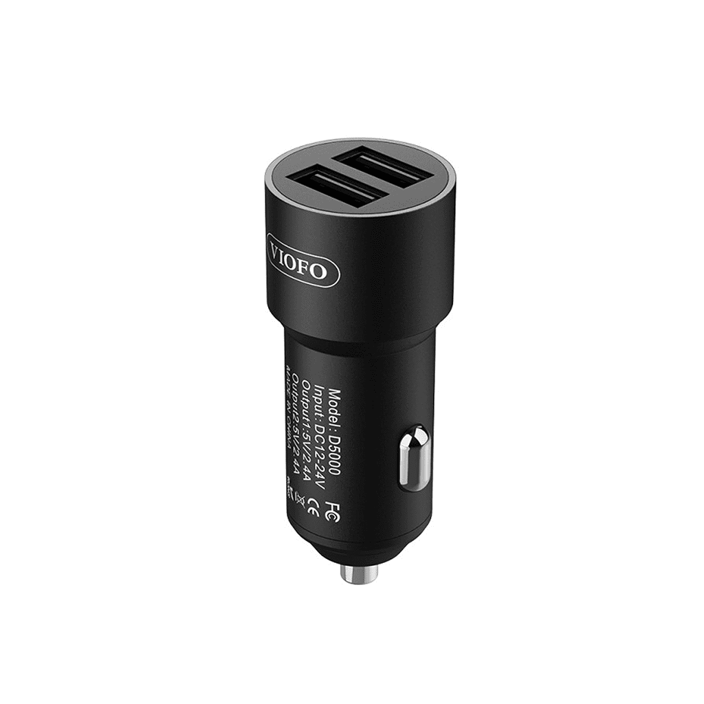 VIOFO Dual Car Charger D5000 and Cable (90° USB-C Connector)