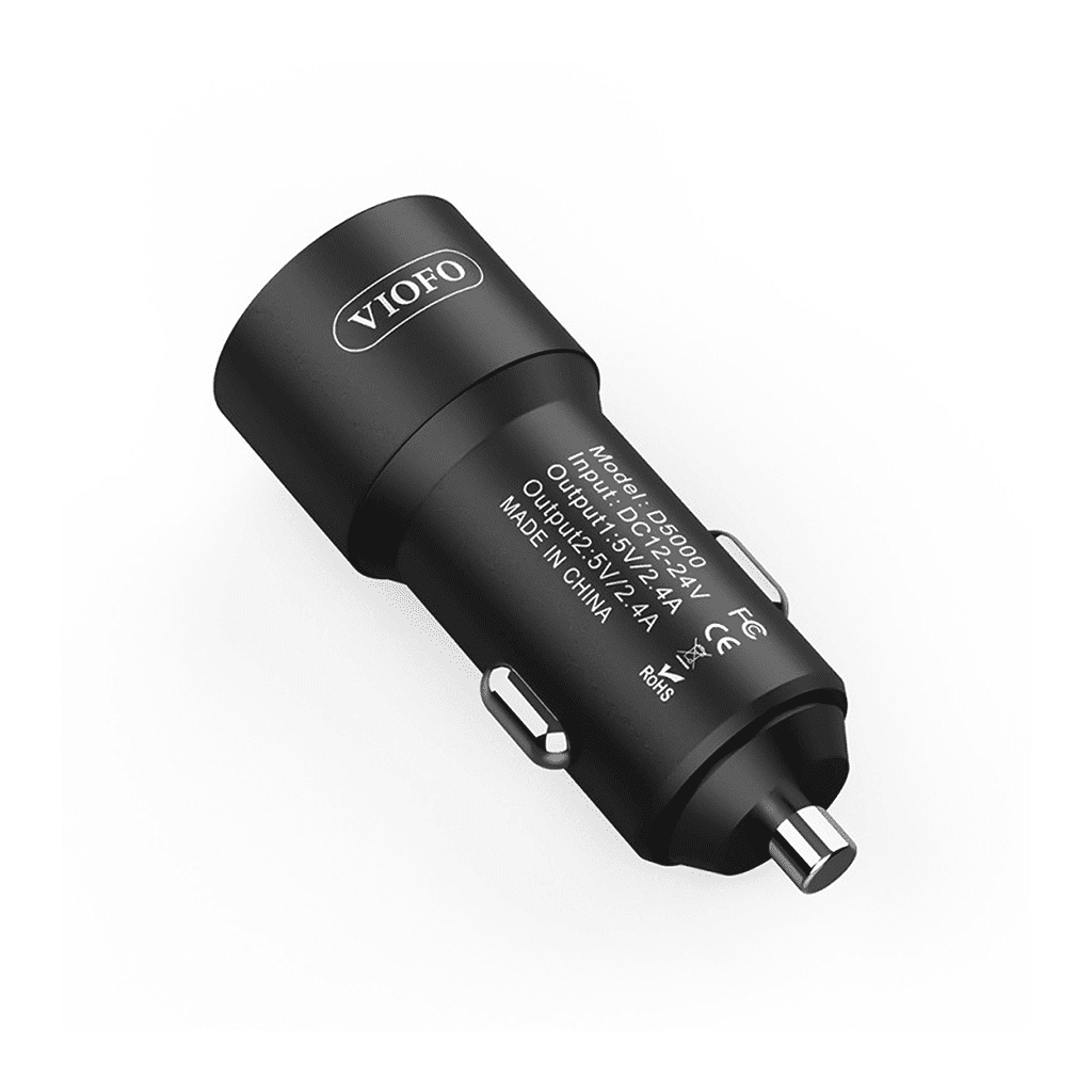 VIOFO Dual Car Charger D5000 and Cable (90° USB-C Connector)