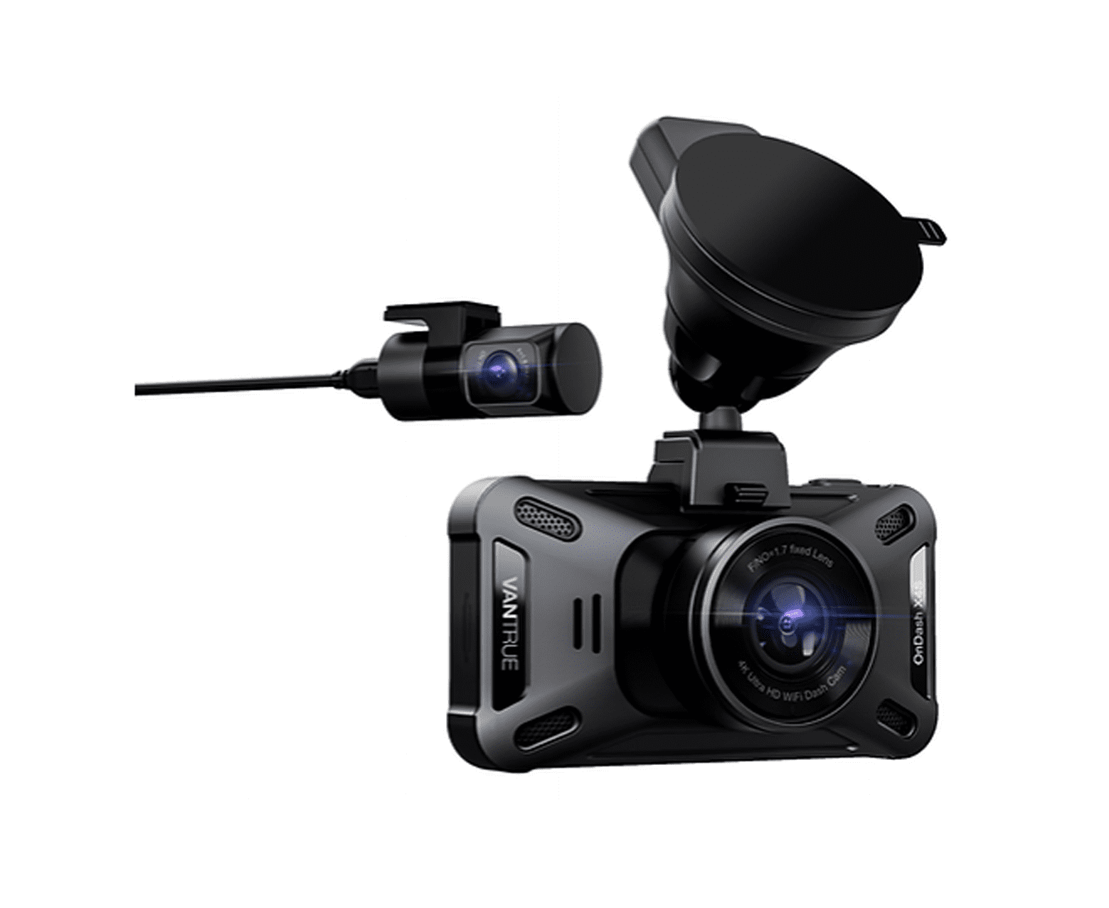 VANTRUE X4S Dashcam 4K+1080P/30FPS mit WiFi, Dual Dashcam Auto Vorne Hinten  155°+150°, 2.5K/60FPS Front, Sternenlicht Nachtsicht, 3'' IPS-Bildschirm,  24Std. Parkmodus, G-Sensor, Max 512GB: : Elektronik & Foto