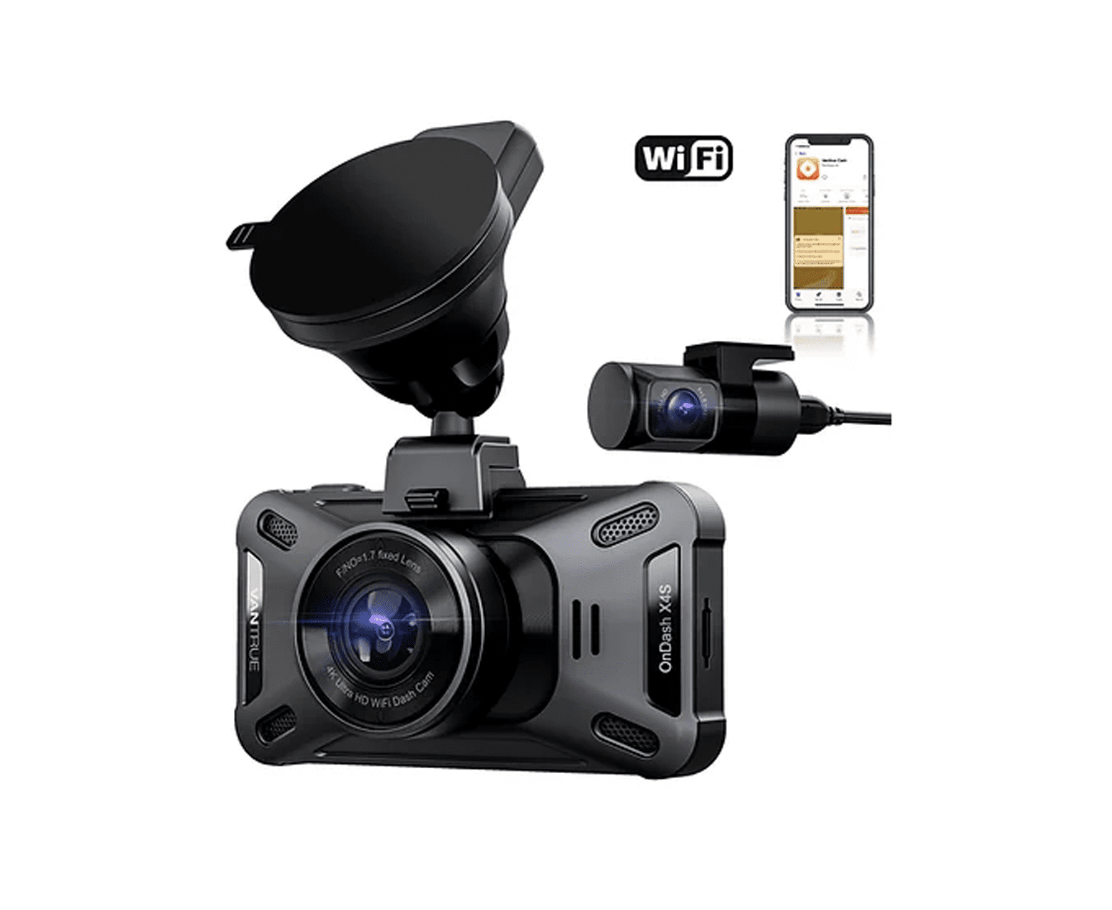 Caméra de tableau de bord WIFI Vantrue X4S Duo 2160P