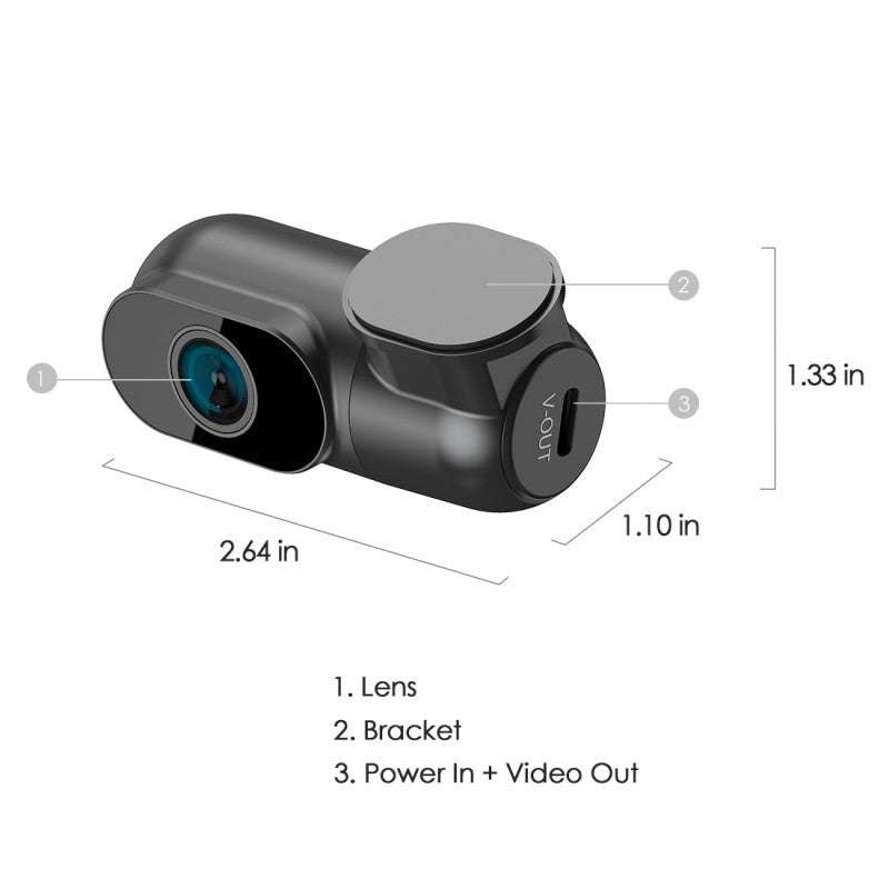 Kamera samochodowa VIOFO T130, 3-kanałowa, 1440p