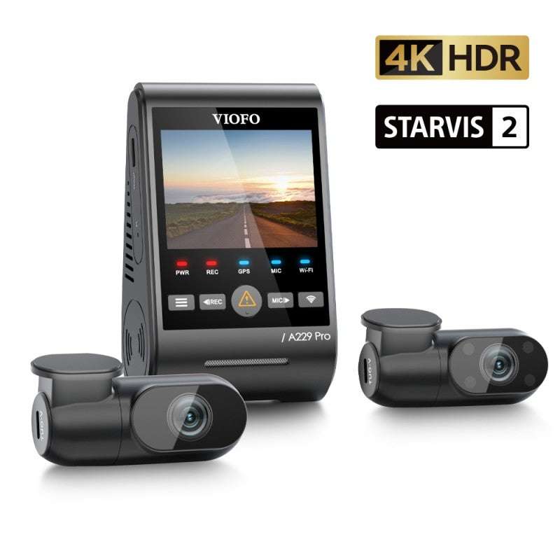 Caméra de tableau de bord VIOFO A229 Pro 3 canaux 2160p