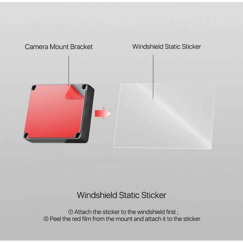 Vantrue 2x Statischer Windschutzscheiben-Aufkleber / Static Sticker
